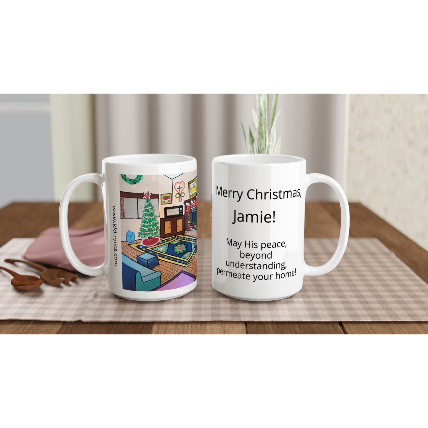 White 15oz Ceramic Mug - Cozy Christmas | Kid-Epics Expressions