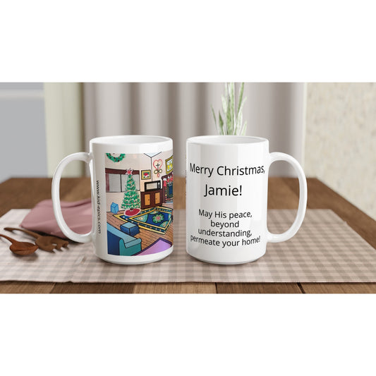 White 15oz Ceramic Mug - Personalized Christmas | Kid-Epics Expressions