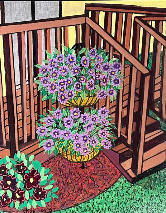 purple flowers by the deck op fl | Kid-Epics Expressions