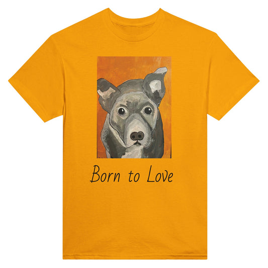 Heavyweight Unisex Crewneck T-shirt - Born to Love POD | Kid-Epics Expressions