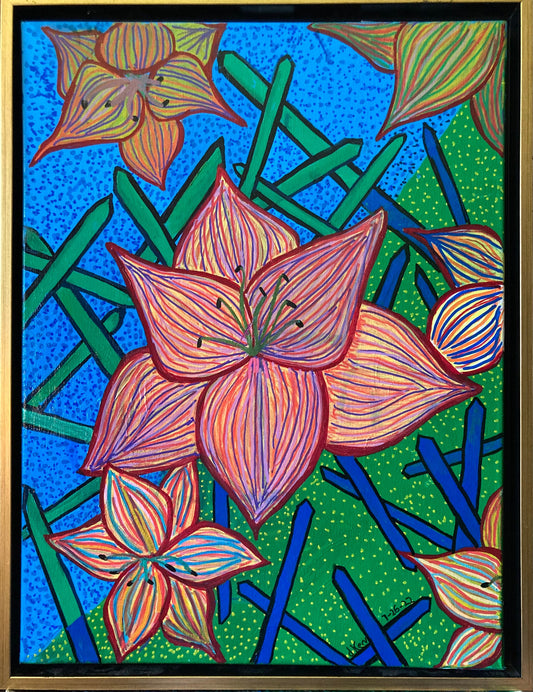 Large Orange Lilies, Art Print