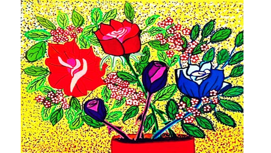 Many Colored Flowers  - Art Print