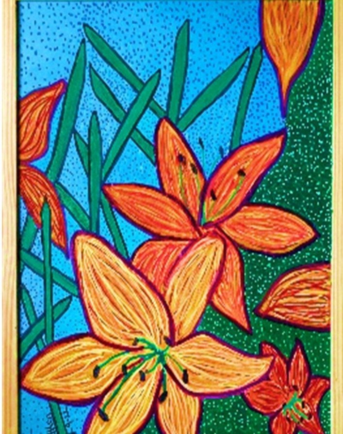 Orange Lilies -  Art Print